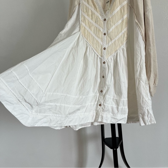 Pilcro Long-Sleeve Button-Front Twofer Mini Dress - Picture 6 of 8